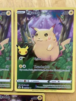 Pokemon TCG: Lot Of 3 Pikachu 005/025 Full Art Celebrations - Image 3