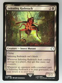 MTG Infesting Radroach Universes Beyond: Fallout (PIP) U 46 NM Magic - Image 1