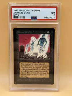 Animate Dead – 1993 MTG Beta – PSA 7 NM – Magic the Gathering - Image 1