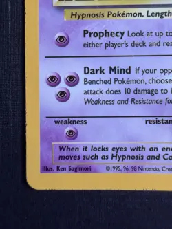 Pokemon TCG Hypno Fossil 8/62 Holo Rare 90 HP Dark Mind 1999 Wizards - Image 4