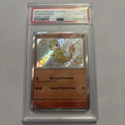 Pokemon 2024 Paldean Fates Charmander Shiny Rare Holo Card 109/91 PSA 10 - Image 1
