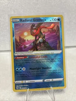 RADIANT GRENINJA 046/189 LP RADIANT RARE HOLO ASTRAL RADIANCE POKEMON CARD TCG - Image 1