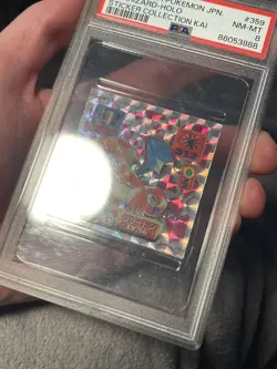 1997 AMADA Pokemon Sticker Charizard Holo Sticker Collection KAI 359 PSA8 - Image 2