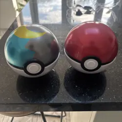Pokemon TCG 2 x Pokeball Tin moon ball and pokeball b25 storage empty - Image 1