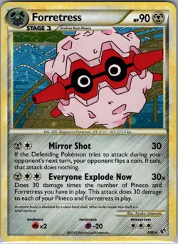 Pokemon tcg Undaunted #3/90 Forretress (3) Holo Rare LP - Image 1
