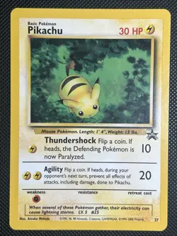 2000 Pokemon Pikachu Black Star Promo 27 - WOTC - Image 1