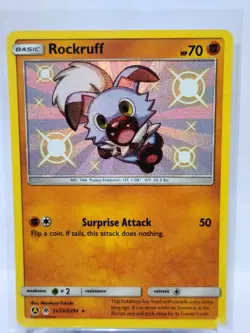 ✨Pokemon SHINY ROCKRUFF SV23/SV94 Hidden Fates RARE HOLO - - NM💎 - Image 1
