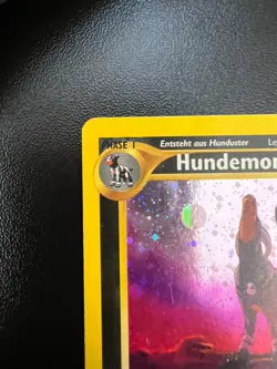 Pokemon GERMAN Houndoom (Hundemon) 8/64 Neo Revelation 1st Ed Holo Moderate Play - Image 2