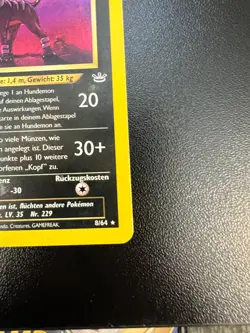 Pokemon GERMAN Houndoom (Hundemon) 8/64 Neo Revelation 1st Ed Holo Moderate Play - Image 4