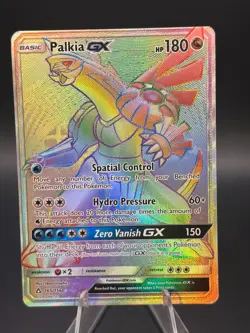 Palkia GX (Secret Rare) 165/156 Sm-Ultra Prism Holo Sun Moon Rainbow Pokemon - Image 1