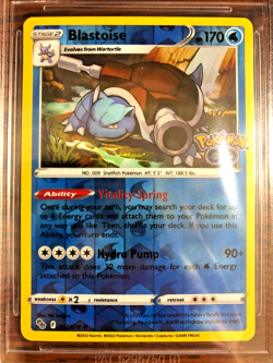 Blastoise Reverse Holo #017 - BGS NM-MT+ 8.5 - 2022 Pokemon GO - Pokemon TCG - Image 2
