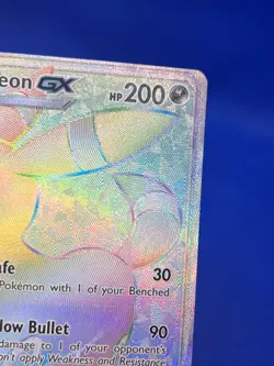 Pokemon Sun & Moon SM Base Set Umbreon GX 154/149 Rainbow Secret Rare DAMAGED - Image 4