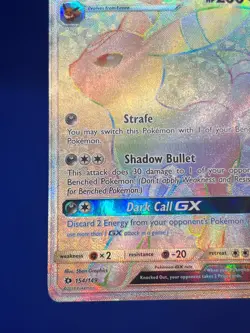 Pokemon Sun & Moon SM Base Set Umbreon GX 154/149 Rainbow Secret Rare DAMAGED - Image 5