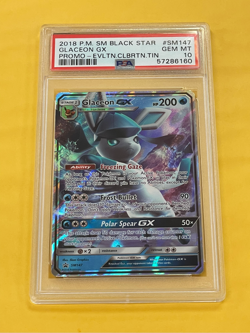 2018 Pokemon Sun Moon Glaceon GX Celebration Tin BSP Promo #SM147 PSA 10 - Image 1