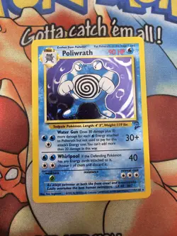 POLIWRATH BASE SET 2 15/130 HOLO RARE VINTAGE POKEMON TCG - Image 1