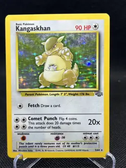 Pokemon TCG Kangaskhan Jungle 5/64 Holo Unlimited Holo Rare (HP) - Image 1