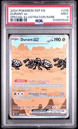 2024 POKEMON SSP EN-SURGING SPARKS SPECIAL ILLUSTRATION RARE DURANT EX PSA 9 - Image 1