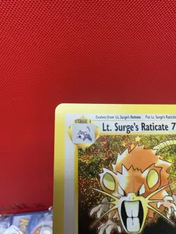 Pokemon Lt. Surge's Raticate 016/034 Classic Holo Rare NM #736 - Image 2