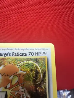 Pokemon Lt. Surge's Raticate 016/034 Classic Holo Rare NM #736 - Image 3
