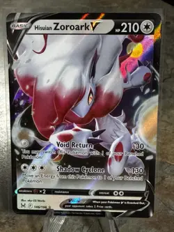 Pokemon TCG - Hisuian Zoroark V 146/196 Holo Rare V Lost Origin - 1079 - Image 1