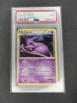 2011 Pokemon Call Of Legends Espeon #4 Holo PSA Mint 9 - Image 1