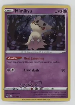Mimikyu (Tin/V Box Cosmos Holo) Holo Pokemon Sword & Shield Darkness Ablaze #081 - Image 1