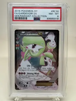 2016 POKEMON XY GENERATIONS RADIANT COLLECTION FULL ART/GARDEVOIR EX RC30 PSA 8 - Image 1