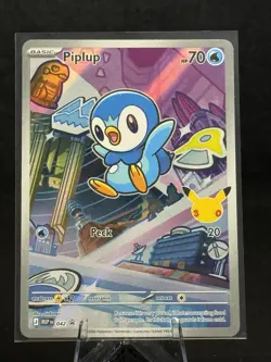 Pokemon TCG Mega Evolution First Partner Illustration Promo Piplup 042 NM - Image 1
