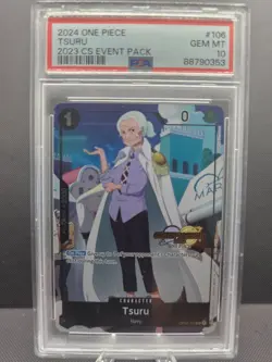 Tsuru (CS 2023 Event Pack) OP02-106 One Piece Promotion Cards Foil PSA 10 - Image 1