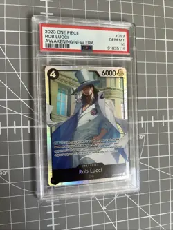 2023 One Piece Awakening Of The New Era Rob Lucci OP05-093 PSA 10 - Image 1