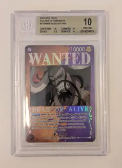 ENG KAIDO ST04-003 SP WANTED ALT ART, BGS 10 PRISTINE, 2023 OP TCG OP03 - Image 1