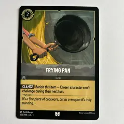 Disney Lorcana Demo Frying Pan Card - Rare - Image 1