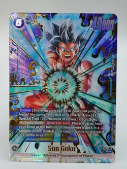Son Goku FB09-037 Alternate Art Dual Evolution Dragon Ball Card English Fusion - Image 1
