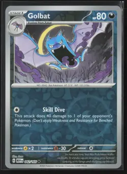 Golbat Uncommon SV: Scarlet & Violet 151 042/165 NM Pokemon Card Reverse Holo - Image 1