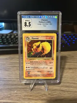 Pokemon 1999 Flareon 3/64 Holo Jungle Card CGC 8.5 Mint, PSA 9 Unlimited - Image 1