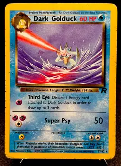 Dark Golduck 37/82 HP Non Holo Unlimited Team Rocket Pokemon Card! - Image 1