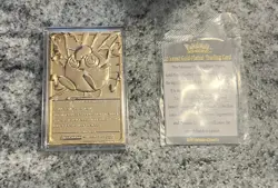 Pokemon Jigglypuff Trading Card 23K Gold Plated 1999 Burger King w/ COA & Ball - Image 4