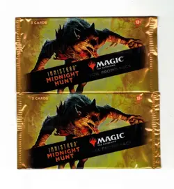 2 - Innistrad Midnight Hunt Foil Promo Pack Magic MTG Factory Sealed!!!! - Image 1
