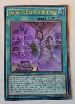 Yu-Gi-Oh Dark World Archives 1st Edition Ultra Rare SR13-EN026 - Image 1