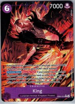 King (Alt Art) EB04-031 English The Azure Sea's Seven - One Piece Card - NM - Image 1
