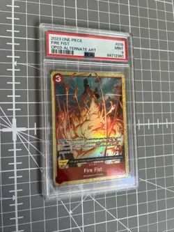 2023 ONE PIECE OP03 PILLARS OF STRENGTH ALTERNATE ART 018 FIRE FIST PSA 10 - Image 1