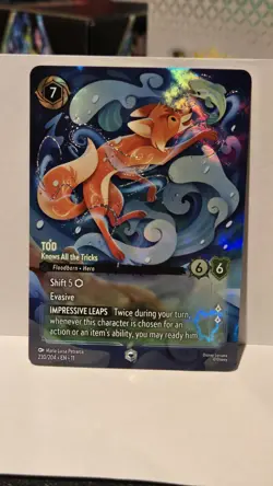 Disney Lorcana - Tod - Knows All The Tricks - Winterspell - Enchanted - 230/204 - Image 1