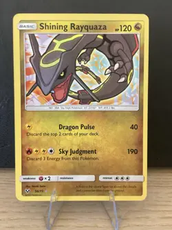 Pokemon TCG Shining Rayquaza Card Legends 56/73 Nm Condition - Image 1