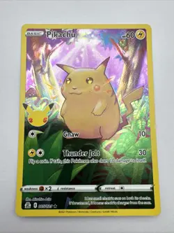 Pokemon Pikachu TCG Holo Card Celebrations 005/025 25th Anniversary Edition - Image 1