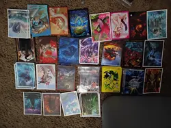 Magic Dragon Themed Card Protectors Sleeves Lot Assorted - Image 1