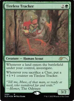 Tireless Tracker #1094 Secret Lair Drop FOIL Card Magic The Gathering - Image 1