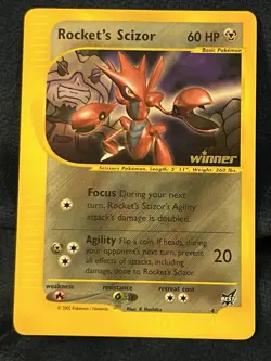 2002 Best Of Game Rocket's Scizor Winner #4 Vintage Pokemon TCG STAMPED - Image 1