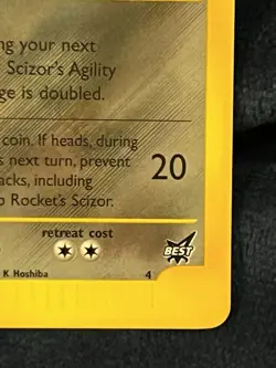 2002 Best Of Game Rocket's Scizor Winner #4 Vintage Pokemon TCG STAMPED - Image 4