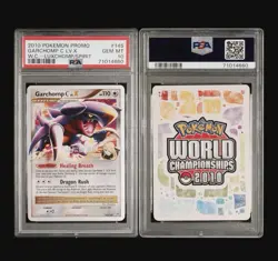 LOW POP 9! 2010 Pokemon World Champion Promo Garchomp C Lv X Psa 10 - Image 1