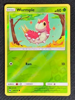 Wurmple 23/214 Common Reverse Holo Pokemon TCG SM Lost Thunder - Image 1